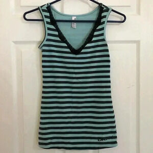 DKNY Blue Striped Tank Top Size Small